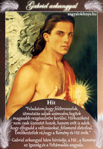 Gabriel arkangyal kártya