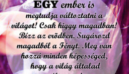 Angyali üzenet-EGY ember is megtudja változtatni a világot