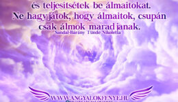 Angyali üzenet-Induljatok el meghatározott célotok felé