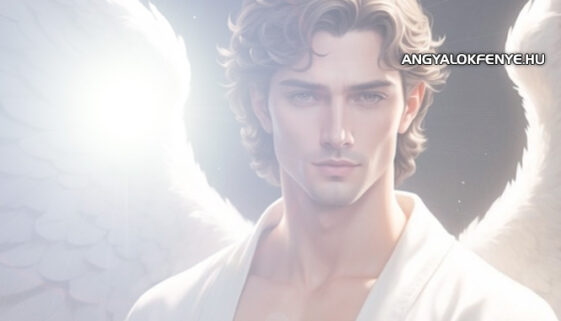 Angyal - arkangyal férfi fehér ruhában isteni fénnyel - Harcos angyal -