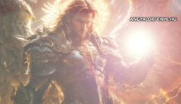 Angyal - arkangyal férfi páncélban isteni fénnyel - Harcos angyal - Angyali üzenet: Isteni esszencia és egység